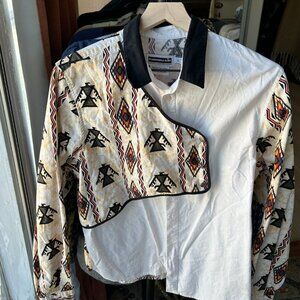 Vintage Western Aztec "Flap" Button Up